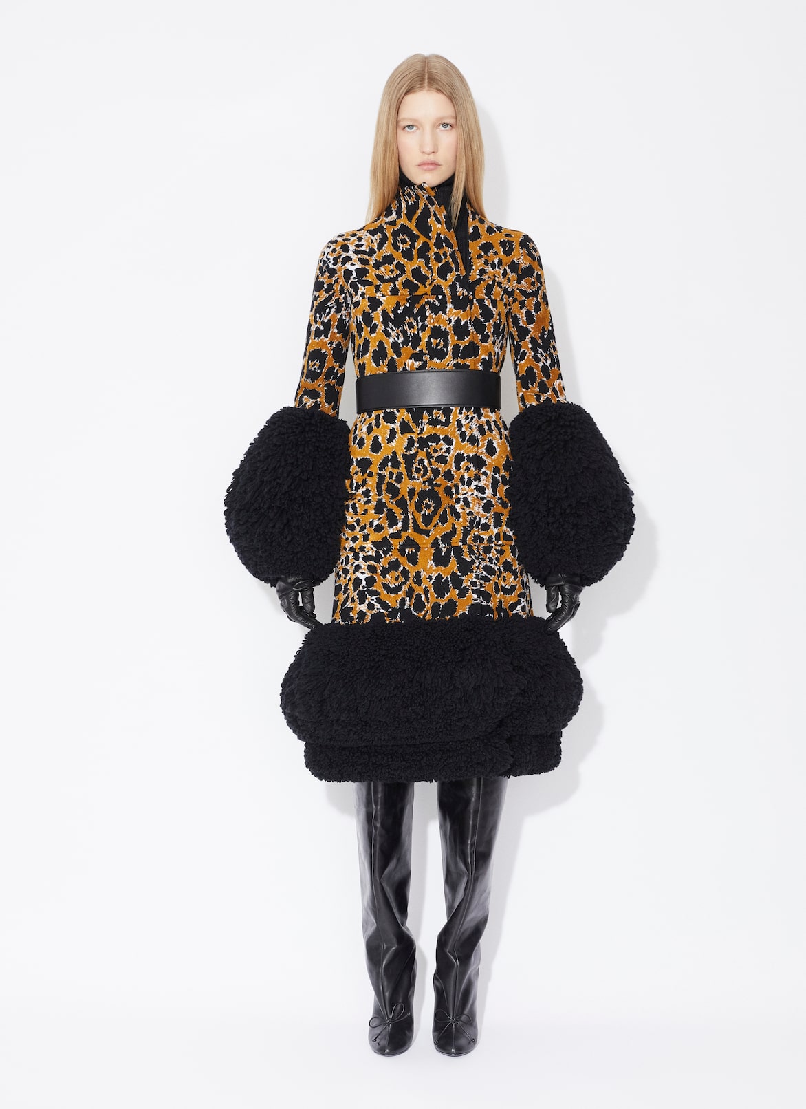 레오파드 자카드 니트 코트 ALAÏA   레오파드 자카드 니트 코트